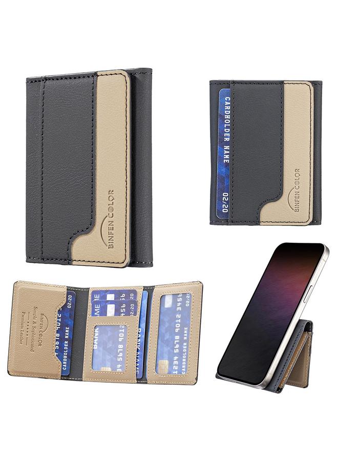 اس-توب حافظة بطاقات جلدية أفقية مغناطيسية متوافقة مع الألوان - Image 1