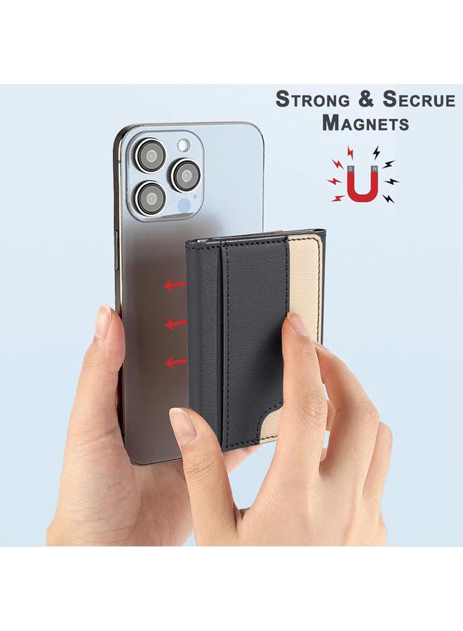 اس-توب حافظة بطاقات جلدية أفقية مغناطيسية متوافقة مع الألوان - Image 3