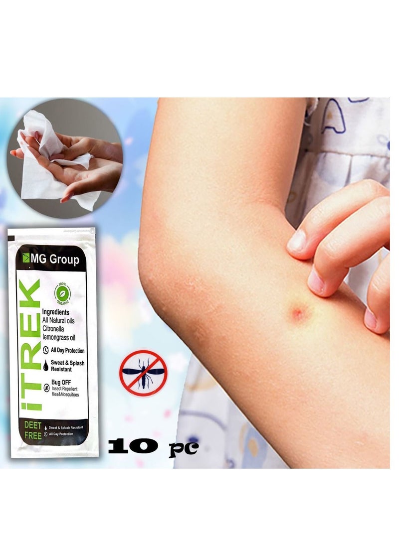 Generic Anti-mosquito and insect  Repellent Wipes - 10 pcs  - Image 2
