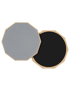 Generic Drum Practice Pad 8 Inches Silent Practice Drum Pad 2-Sided  - Gray  - Image 1