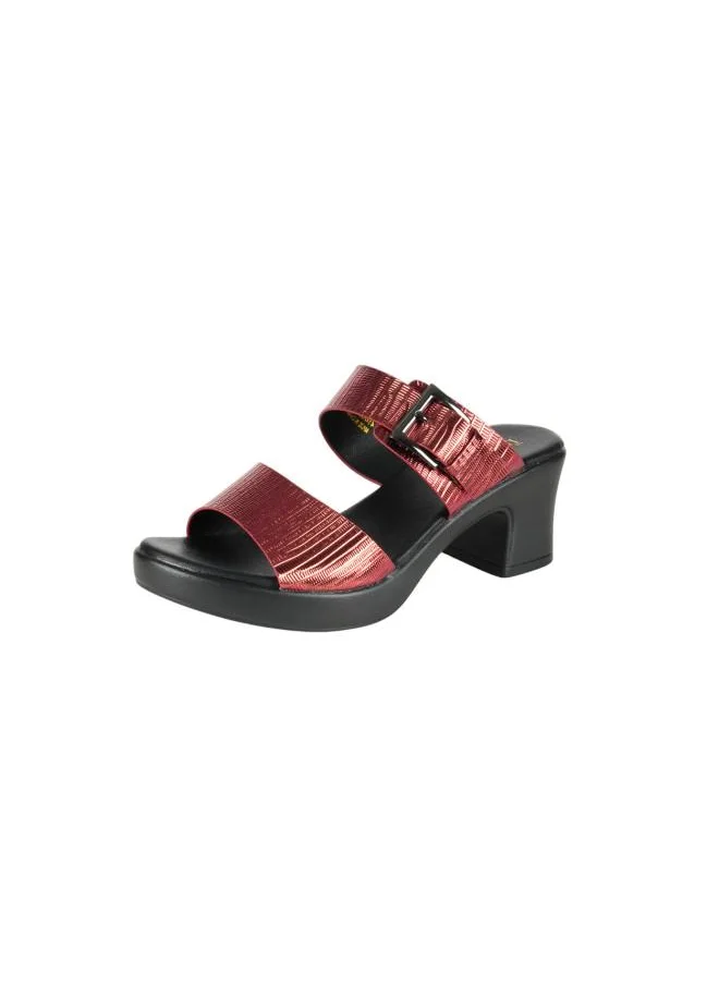 ميشيل مورجان 092-2995 Michelle Morgan Ladies Block Heel Sandals 414RJ691 Bordo