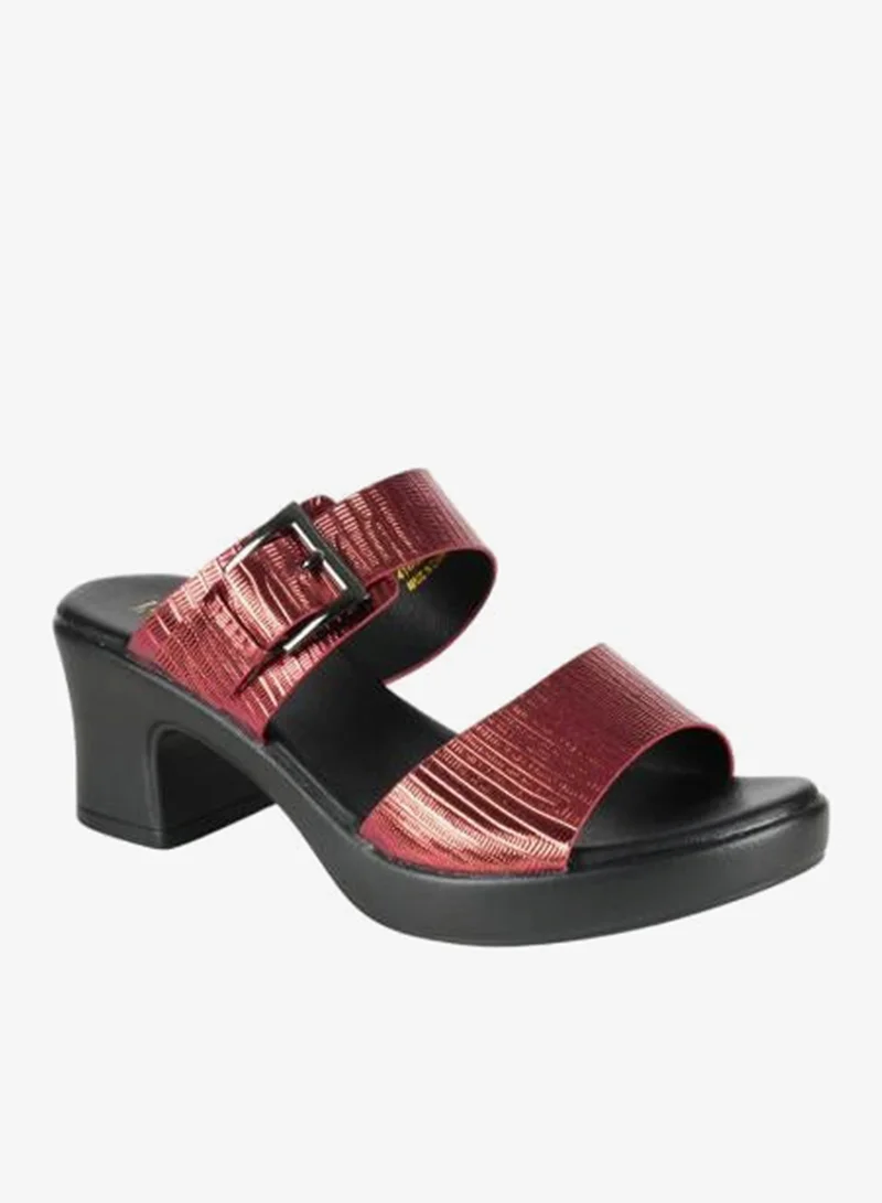 Michelle Morgan 092-2995 Michelle Morgan Ladies Block Heel Sandals 414RJ691 Bordo