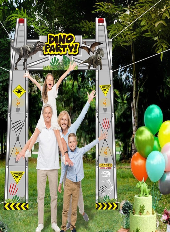 Animsco Dinosaur Themed Birthday Party Porch Banner Dino Party Door Decoration for Dinosaur Door Banner Hanging Supplies Dino Backdrop Jungle Safari Birthday Photo Booth Props - Image 4