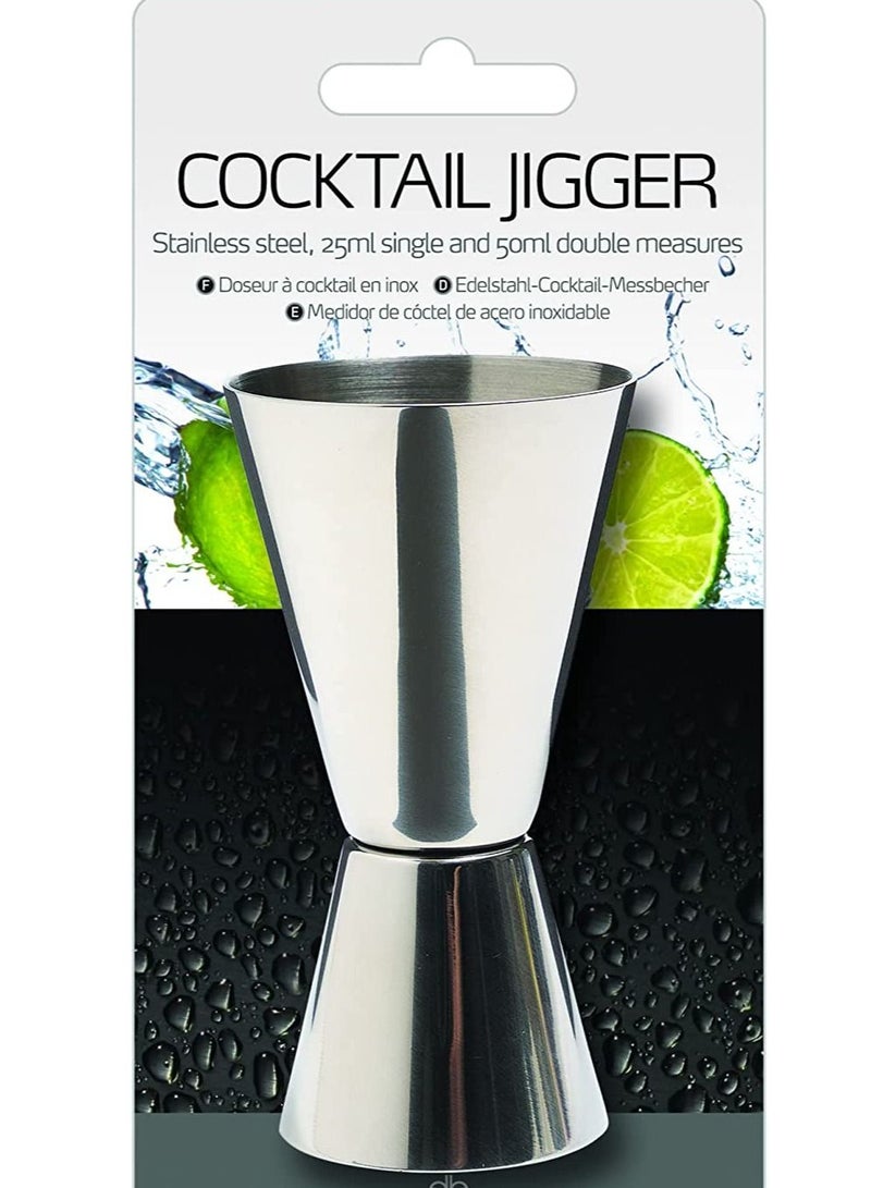 Barcraft Stainless Steel Dual Measure Spirit Measure Cup, Carded - Image 3