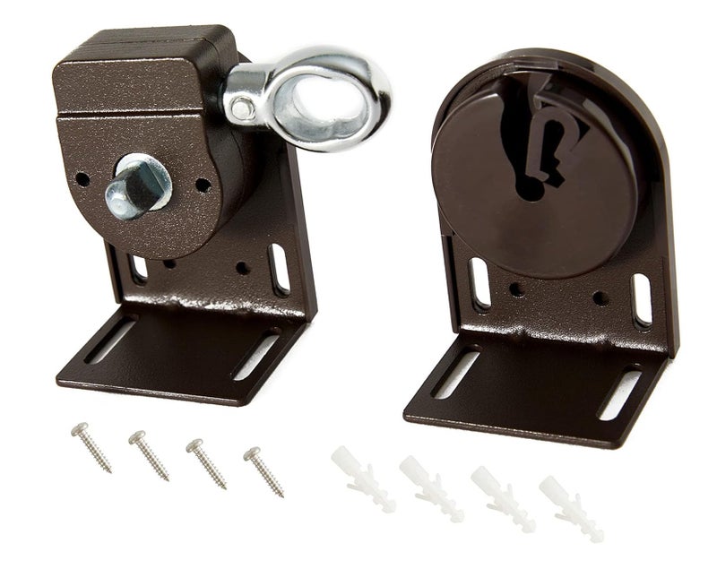 Lihopefe Lihopefe Sunshade Replacement Bracket Compatible with Coolaroo External Roller Blind Upgraded to Metal Ring More Durable and LongLastingMetal Brown 