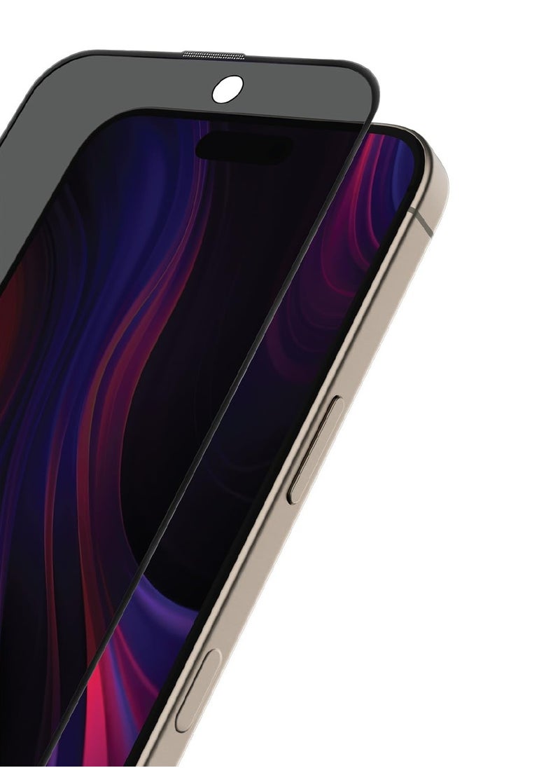 Moxedo Moxedo Ultra Shield Tempered Glass Screen Protector Privacy 9H Hardness Full Coverage Anti-Spy Protection with Auto-Align Easy Applicator for iPhone 16 Pro Max 6.9 inch  - Image 1