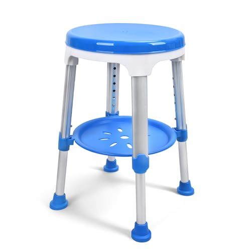 Sangohe Shower Chair for Inside Shower, 360 Swivel Shower Stool, Height Adjustable Shower Stool for Elderly and Disabled, 400 lbs Heavy Duty Shower Seat for Seniors, 797E - Image 1