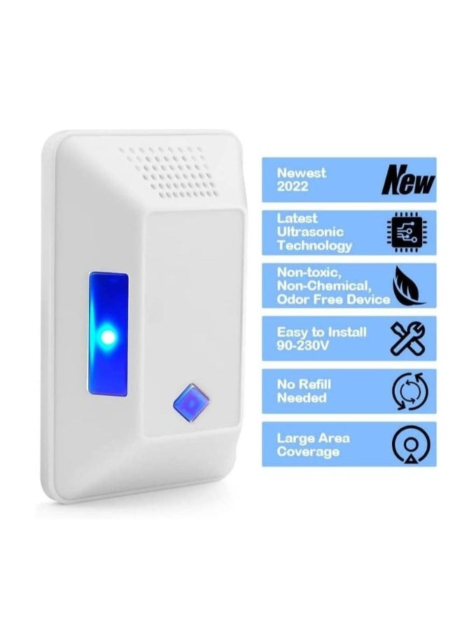 Generic - Ultrasonic Pest Repeller Plug in Bed Bug Trap Rodent Mosquito Mice Roach Killer Indoor Infestation Mouse Traps Indoor for Home Bedroom Office Kitchen Warehouse Hotel Safe for Human and Pet 2Pack - Image 1