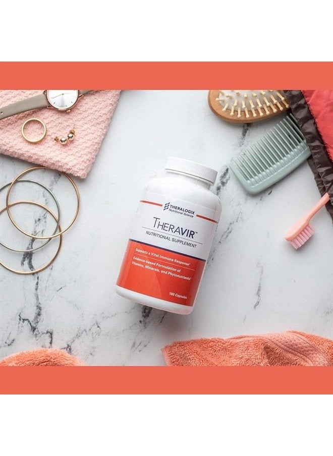 Theralogix - Theravir Immune Support Supplement | Quercetin, Zinc, Vitamin C, D & Melatonin | 90 Day Supply | Manufactured in The USA - Image 1