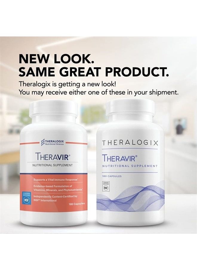 Theralogix - Theravir Immune Support Supplement | Quercetin, Zinc, Vitamin C, D & Melatonin | 90 Day Supply | Manufactured in The USA - Image 1