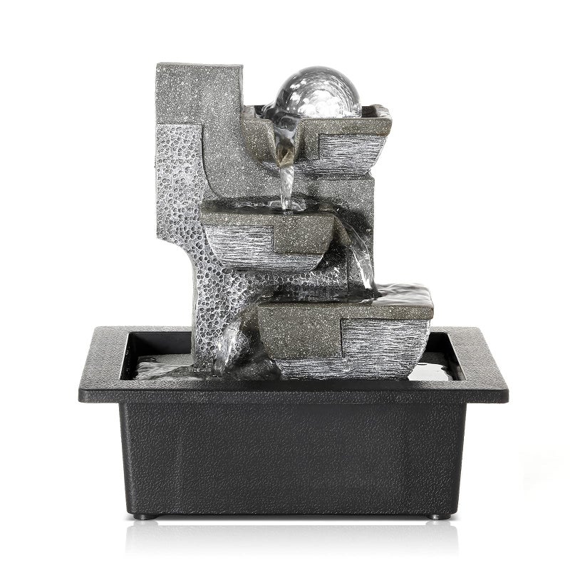 Dyna-Living DynaLiving Water Fountains Indoor Tabletop Fountain with LED Lights Relaxation Waterfall Fountain Indoor Water Fountains for Home Decor 