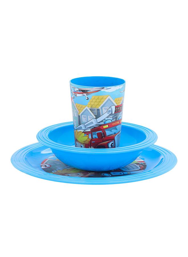 السيف  طقم تقديم للأطفال 3 قطع باللون الأزرق - Image 1