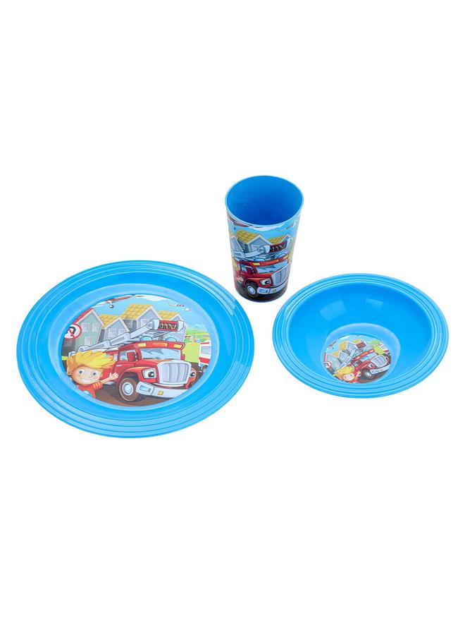 السيف  طقم تقديم للأطفال 3 قطع باللون الأزرق - Image 3