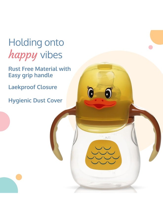 Luvlap Naughty Duck Spout Sipper for Infant/Toddler, 210ml, Anti-Spill Sippy Cup with SoftSilicone Spout BPA Free, 6m+ (Yellow) - Image 4