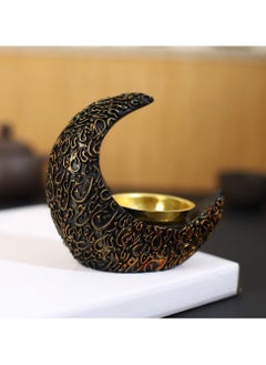 ba9ma Incense burner decorated with the Ramadan crescent, elegant crescent incense burner  - Image 1