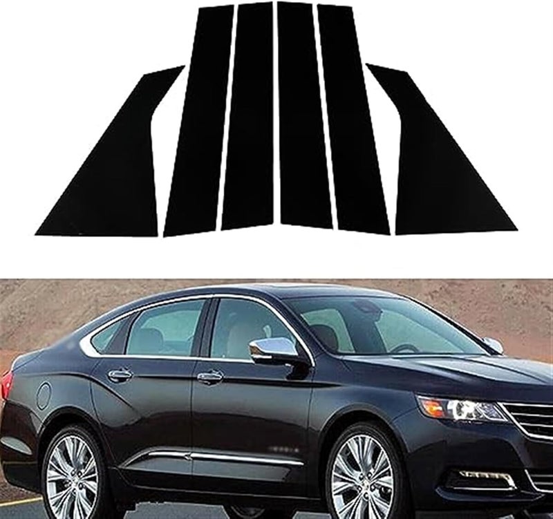 Wivplex Black Car Window Trim Cover for Chevrolet Impala - Image 5