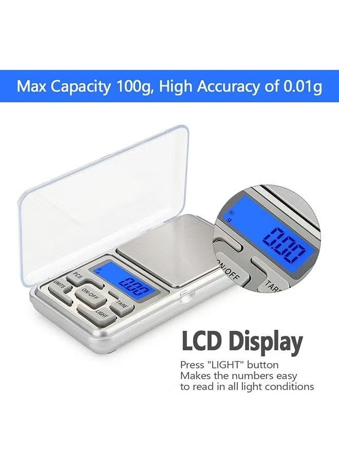 JS Portable Digital Scales, Gold Jewelry Scales, Mini Pocket Digital Scales, Precision Electronic Balance Scales (100g/0.01g) - Image 3