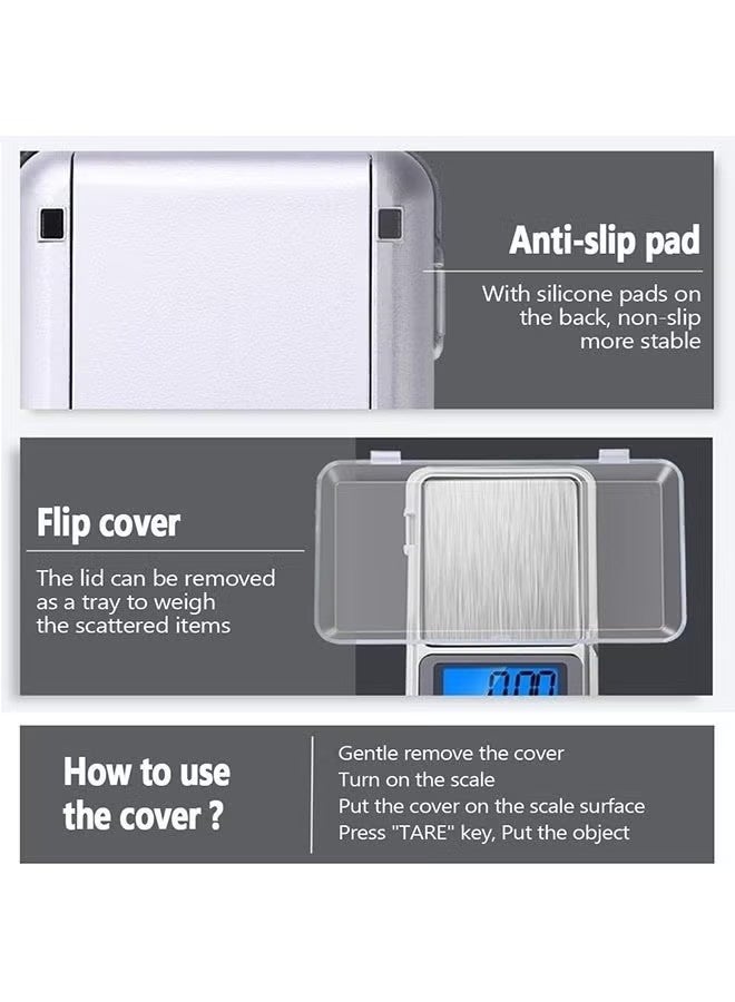 JS Portable Digital Scales, Gold Jewelry Scales, Mini Pocket Digital Scales, Precision Electronic Balance Scales (100g/0.01g) - Image 5