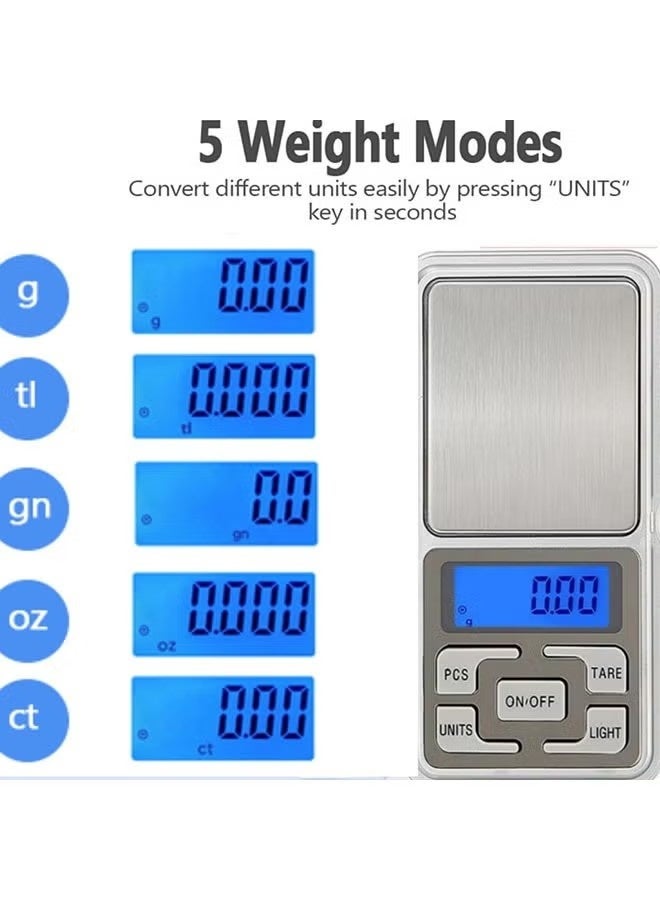 JS Portable Digital Scales, Gold Jewelry Scales, Mini Pocket Digital Scales, Precision Electronic Balance Scales (100g/0.01g) - Image 2