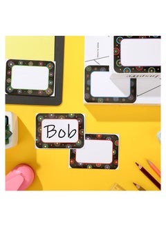 Generic Name Tag Name Labels Dotted Design on Black, 48 Self Adhesive Name Tag for School Discs, Bulletin Boards, Scrapbooks and Gift Sticker Supplies Print Up to Date Egypt 01222143812  - Image 5