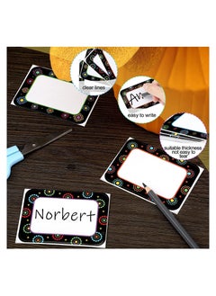 Generic Name Tag Name Labels Dotted Design on Black, 48 Self Adhesive Name Tag for School Discs, Bulletin Boards, Scrapbooks and Gift Sticker Supplies Print Up to Date Egypt 01222143812  - Image 2