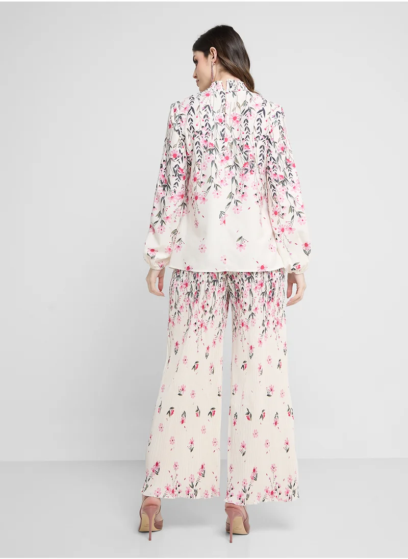 Khizana Floral Print Tops & Pant Set