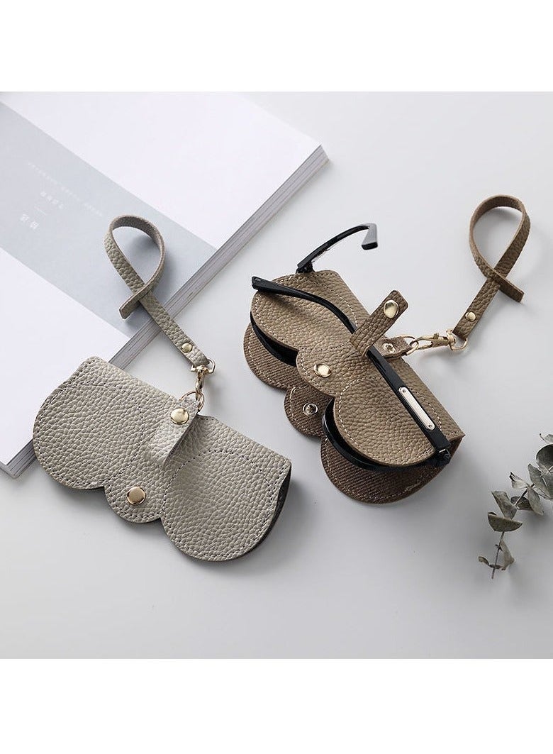 5 PCS Soft Leather Sunglasses Bag Eyeglass Protective Case Portable Anti-Scratch Sunglasses Pouch Anti-Stress Storage Bag with Lanyard for Women or Men Travel Home - Image 3