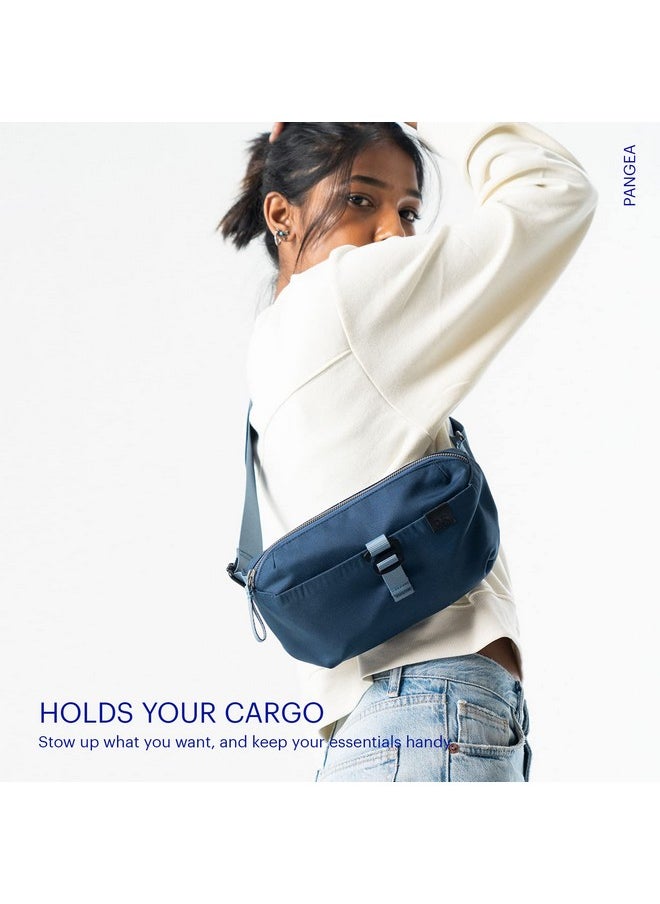 DailyObjects - DailyObjects PET Deep Sea Orbit Fanny Unisex Sling Crossbody Waist Bag I 100% Recycled | Handcrafted | Travel Pouch Bag I Stylish and Spacious | Adjustable Straps with G-Hook Closure | Made in India - Image 1