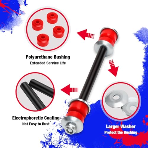 KSP PERFORMANCE KSP Sway Bar Link for Sliverado Sierra 2500 3500HD, 2pcs Front Stabilizer Bar Link for Chevy GMC Express Savana, Aftermarket Suspension Sway Bar End Link fit Escalade Replace OE#K8063 K700539 - Image 3