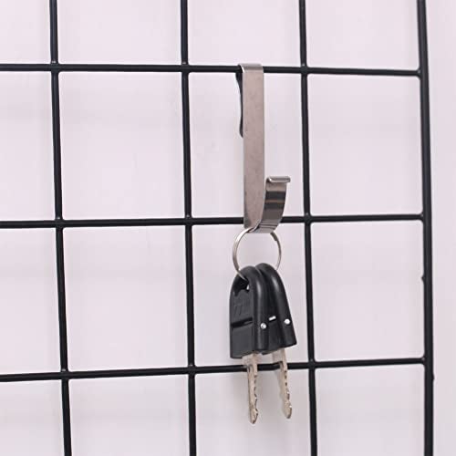 Svaitend 20 Pack J Shaped Hook Stainless Steel Hanger Clip-on Hook,Hanging Sink Grid Hook, Wire Rack Hook,Used for Kitchen,Bedroom,Office,Wire Shelf - Image 3