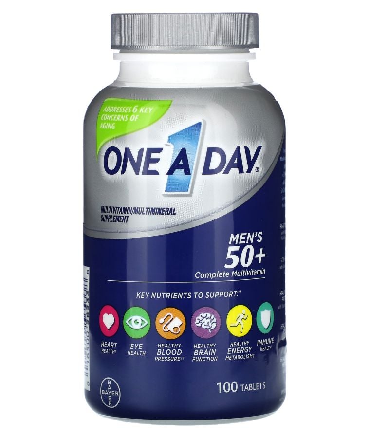 ONE A DAY مكمل متعدد الفيتامينات والمعادن للرجال 50+ 100 قرص