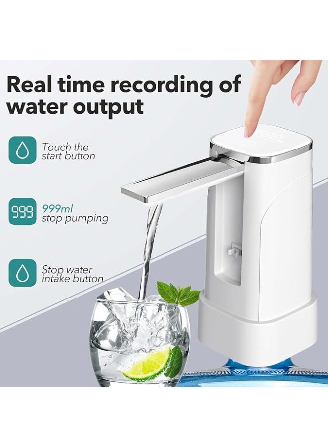 DUNISO Dual-use Desktop Water Pump，Portable Automatic Water Dispenser, W/LED Touch Display Electric Drinking Water Pump,Foldable and Rechargeable，Easy to Carry，Suitable for Home, Kitchen, Living Room, Office, Camping, Travel - Image 3