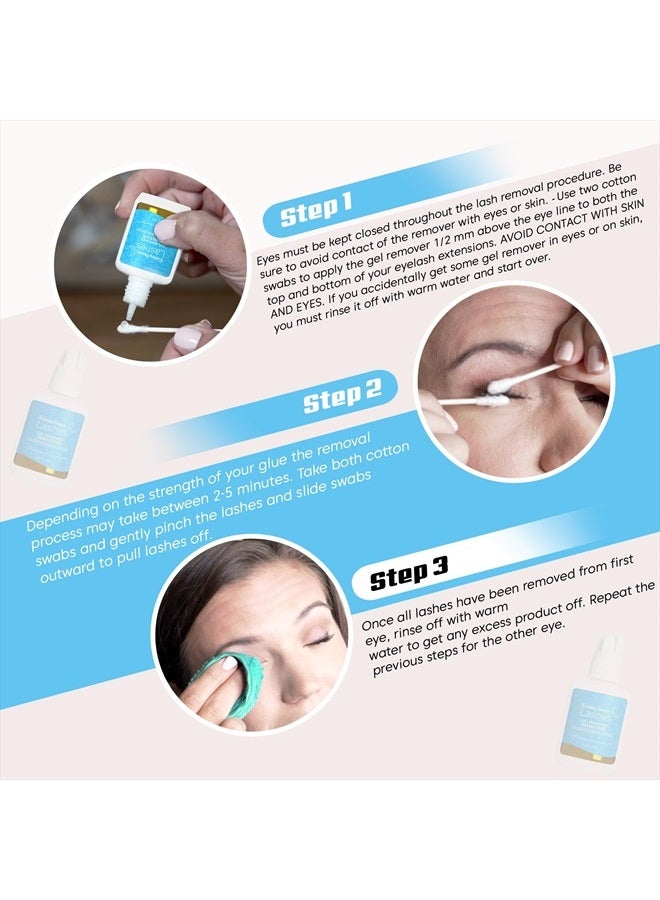 Existing Beauty Sensitive Lash Remover for Lash Extensions - Clear Eyelash Extension Remover Gel - Fast-Acting Lash Extension Remover, Efficient Lash Glue Remover 15 ml - Existing Beauty Lashes  - Image 2