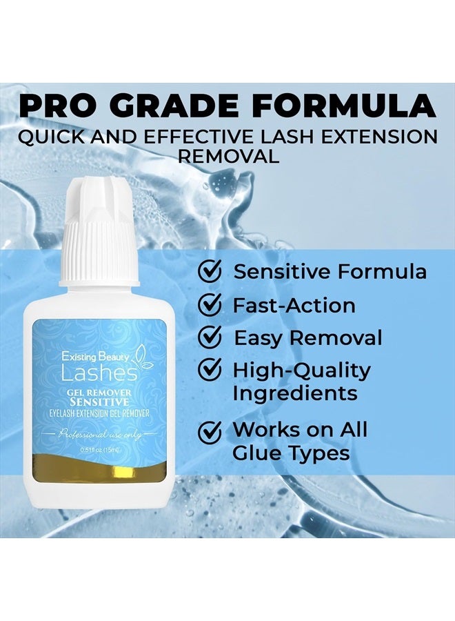 Existing Beauty Sensitive Lash Remover for Lash Extensions - Clear Eyelash Extension Remover Gel - Fast-Acting Lash Extension Remover, Efficient Lash Glue Remover 15 ml - Existing Beauty Lashes  - Image 4
