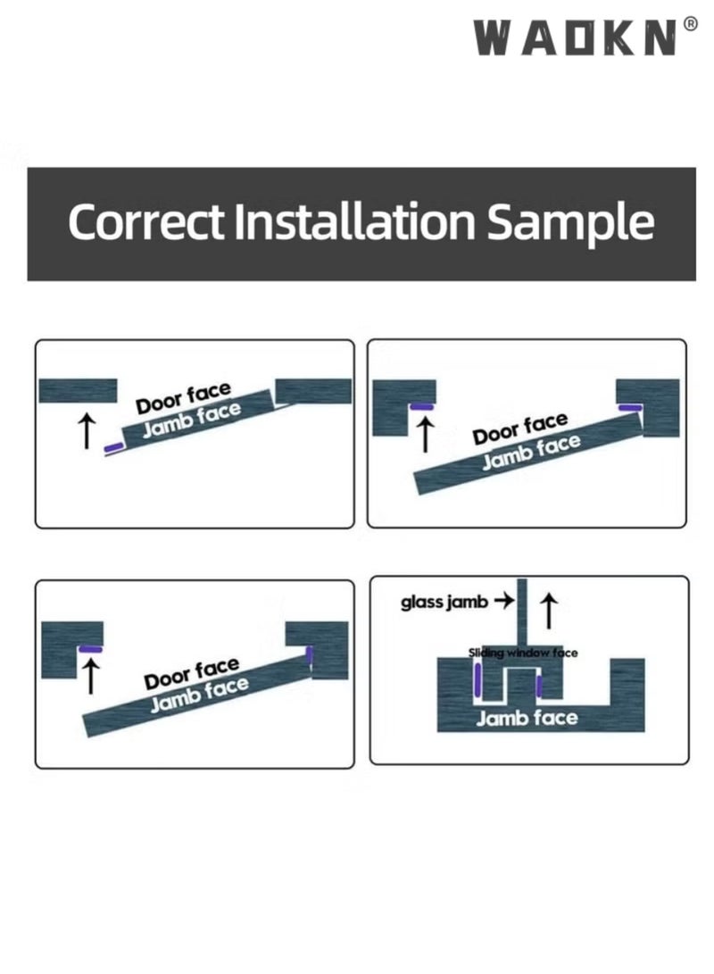 دبليو أيه أو كي أن 6m ذاتية اللاصق الباب ختم الشريط العزل الطقس الشريط للنافذة والباب العزل الصوتي D شكل تجريد الطقس لإطار الباب الفجوة مانع - Image 4