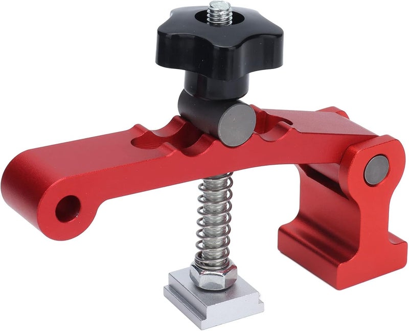 T Track Clamps Aluminum Alloy 6061 Quick Hold Down Clamp Desktop Fixed Clip Woodworking Red - Image 5