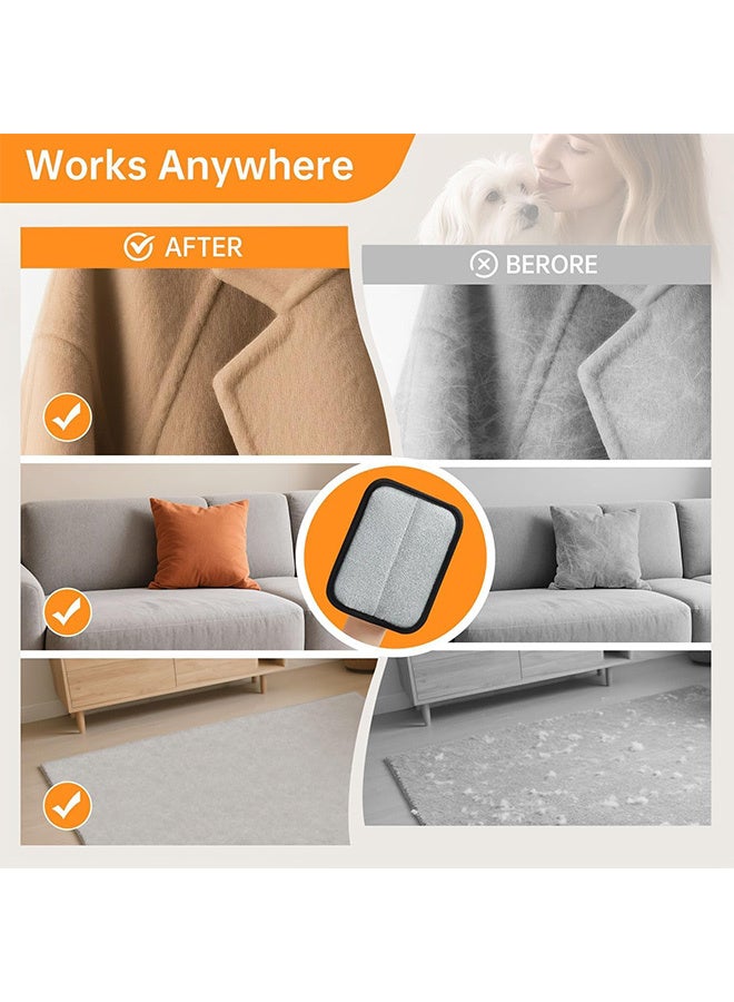 قفازات إزالة شعر الحيوانات الأليفة الساكنة، قفازات قابلة لإعادة الاستخدام لإزالة شعر الحيوانات الأليفة والقطط والكلاب، أداة تنظيف للأريكة والأثاث والسجاد ومقعد السيارة - Image 5