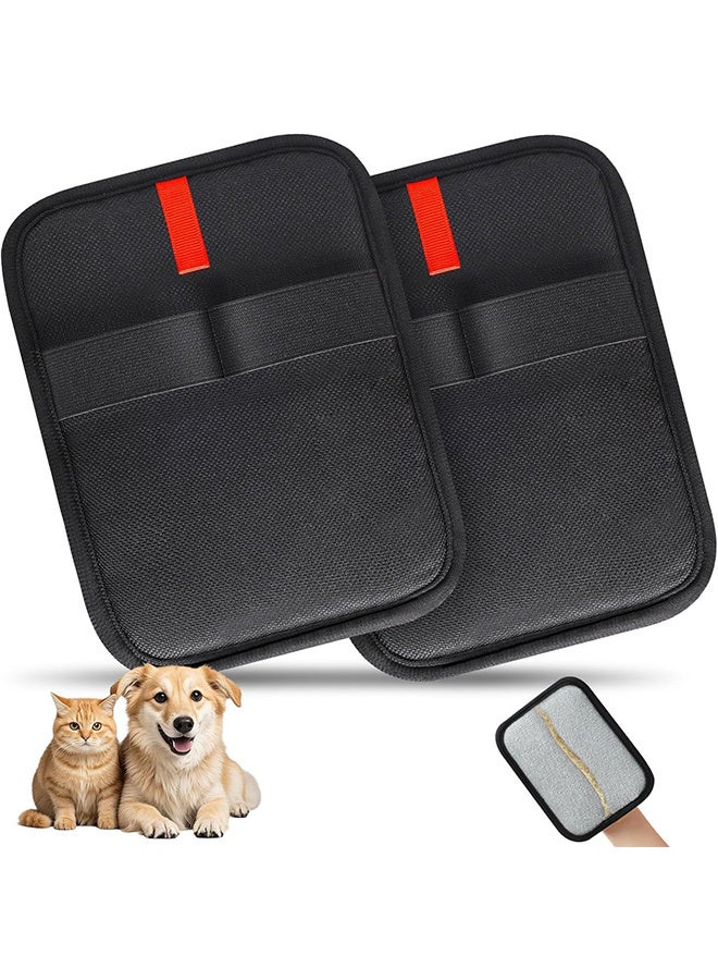 قفازات إزالة شعر الحيوانات الأليفة الساكنة، قفازات قابلة لإعادة الاستخدام لإزالة شعر الحيوانات الأليفة والقطط والكلاب، أداة تنظيف للأريكة والأثاث والسجاد ومقعد السيارة - Image 1