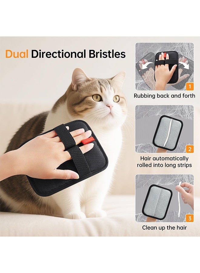 قفازات إزالة شعر الحيوانات الأليفة الساكنة، قفازات قابلة لإعادة الاستخدام لإزالة شعر الحيوانات الأليفة والقطط والكلاب، أداة تنظيف للأريكة والأثاث والسجاد ومقعد السيارة - Image 4
