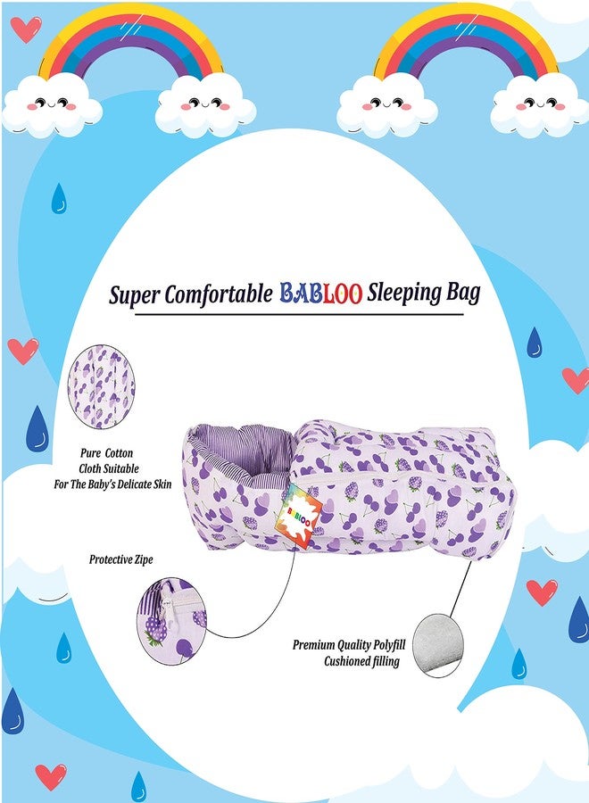 Babloo New Born Carry Bag Cum Baby Carry Bed (0-6 Months) Purple - Image 5