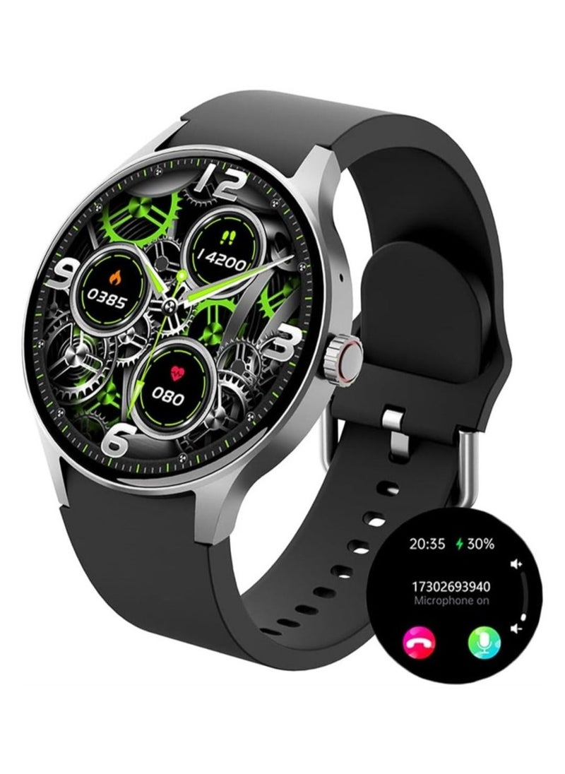 DMG TECH Smart Watches for Women Men (Answer/Make Calls),1.43" Round Fitness Tracker, Smartwatch with Heart Rate Monitor Sleep, IP68 Waterproof,Blood Oxygen/Glucose/Blood Pressure  - Image 1