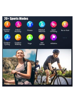 DMG TECH Smart Watches for Women Men (Answer/Make Calls),1.43" Round Fitness Tracker, Smartwatch with Heart Rate Monitor Sleep, IP68 Waterproof,Blood Oxygen/Glucose/Blood Pressure  - Image 3