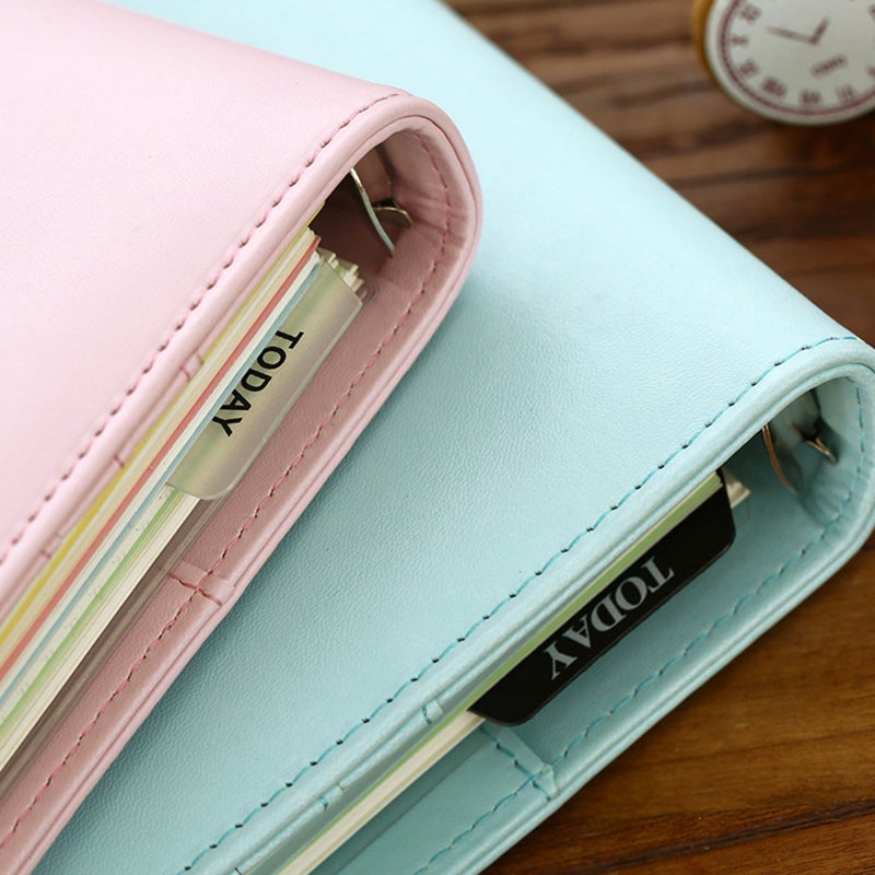 BCP 4pcs Plastic Clear and Black Color A5 A6 Page Marker Pouch Page Finder Measuring Ruler for A5 A6 Size 6-Hole Binder Notebook - Image 5