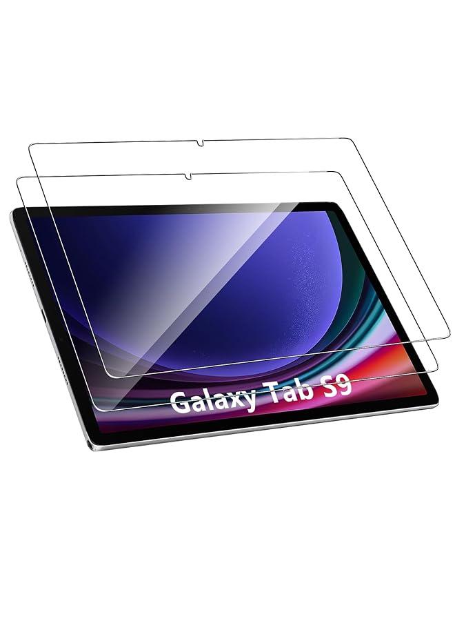 2 Pack Tempered Glass For Samsung Galaxy Tab S9 Screen Protector 9H Hardness Ultra Resistant Anti Fingerprints No Bubbles Hd Clear Full Coverage Samsung Tab S9 Tablet Film - Image 1
