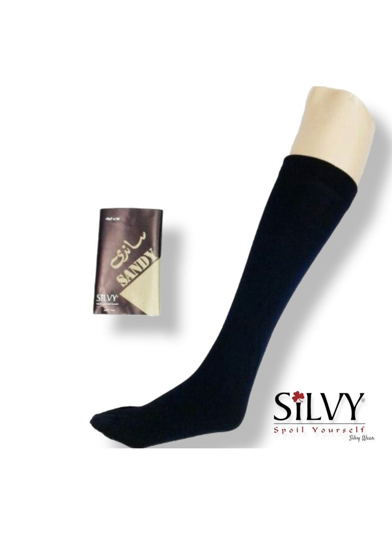 Silvy Sandy Veiled Pack Of 1 Socks Short, Black - Image 2