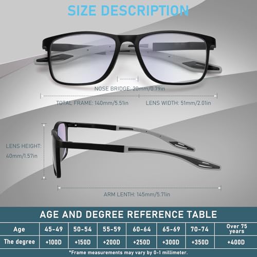BLOEXCLU 6 Pack Reading Glasses for Men Sports Style Blue Light Blocking Readers with Spring Hinge Women Eyeglasses (Black & red & Brown & Orange & Blue & transparent, 0, x) - Image 2