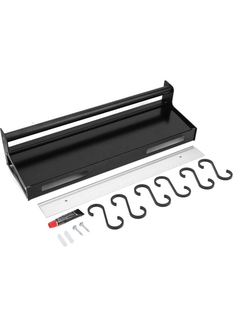 DubaiGallery Kitchen Organizer 3 Tier Spice Holder Spice Rack 3 Tier Spice Rack easoning Rack Kitchen Shelf Kitchen Utensils For Restruant(Kitchen shelf with pole) - Image 4