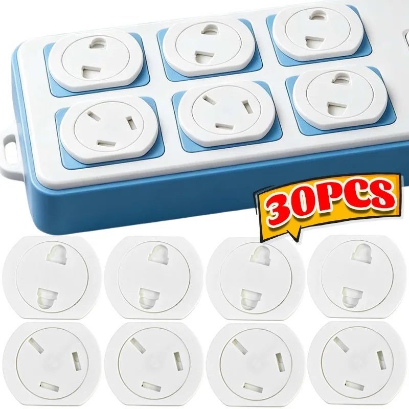 1/30pcs Baby Safety Socket Covers Two-hole/Three-hole Childproof Anti-Electric Shock Socket Covers Kids Sockets Cover Plugs - Image 3