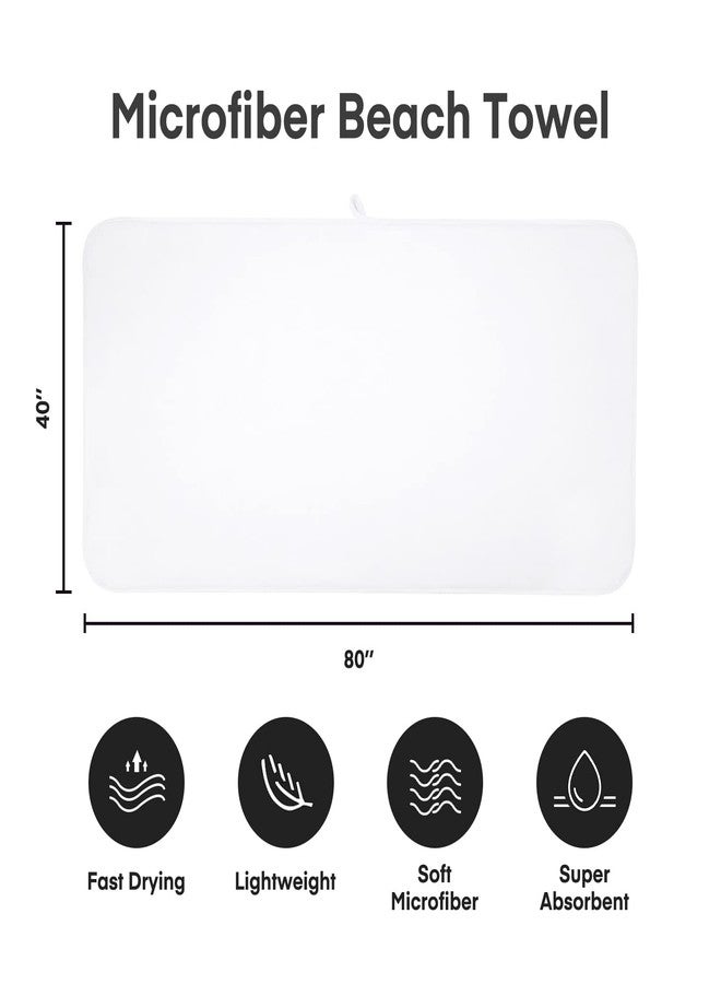 JML Luxury Hotel & SPA Oversized Bath Towels (2 Pack, 40"x80") - 350GSM High-Density Fleece Towel Sets - Super Soft and Absorbent, Lint Free, Fade Resistant Extra Large Bath Sheet, White - Image 3