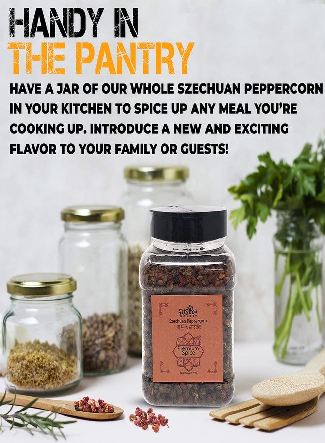 Fusion Select Premium Szechuan Peppercorn - Authentic Sichuan Whole Peppercorns for Chinese Cuisine, Mapo Tofu, Kung Pao Chicken - Spice Seasoning with Tasty Lemon Twist - Double Flip Lid Jar - 6oz - Image 5